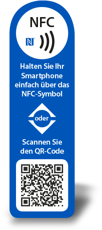 NFC-Aufkleber mit QR-Code